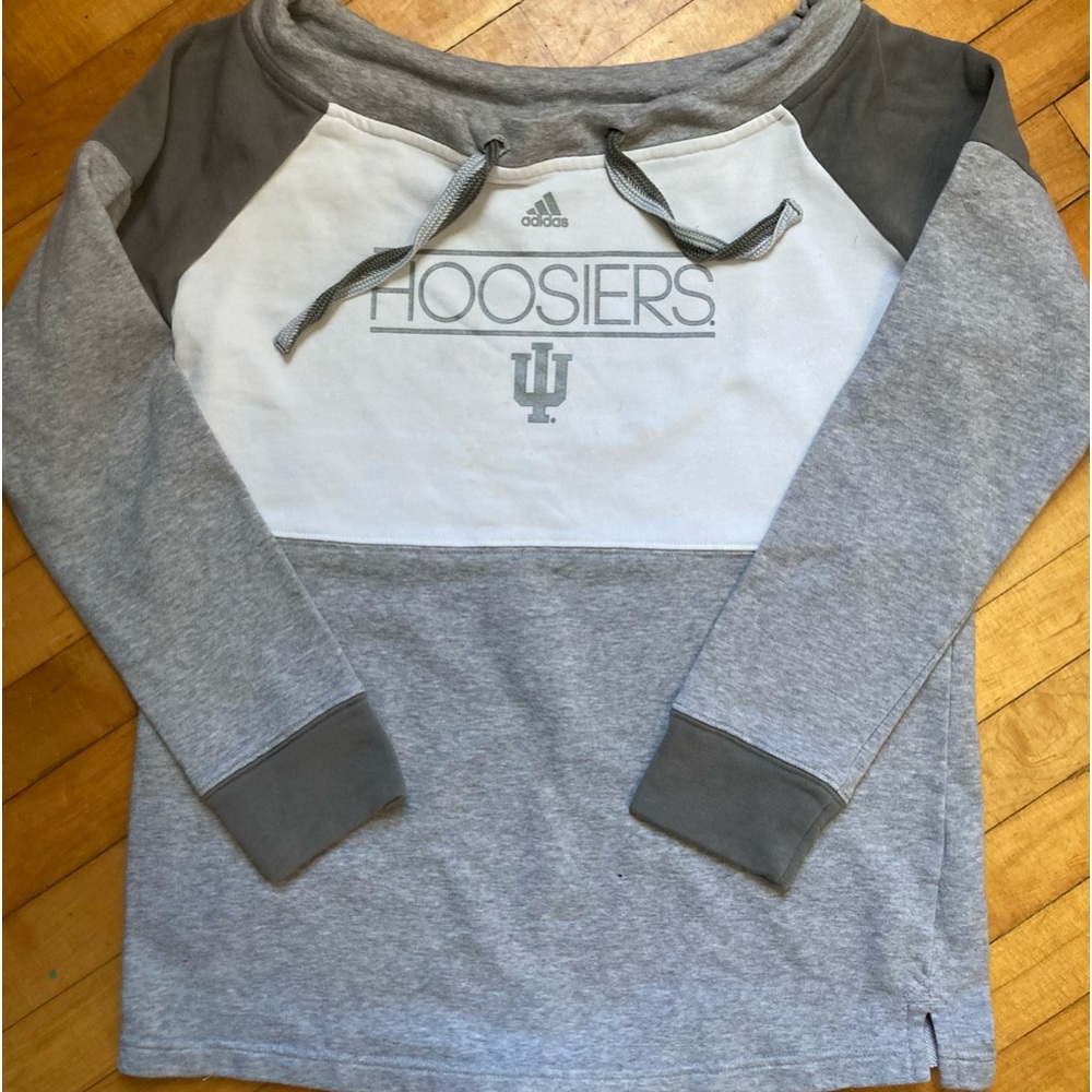 Indiana Hoosiers off-the-shoulder hoodie